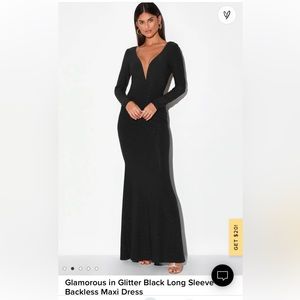 Small black glitter maxi dress - worn once - TONS of compliments.